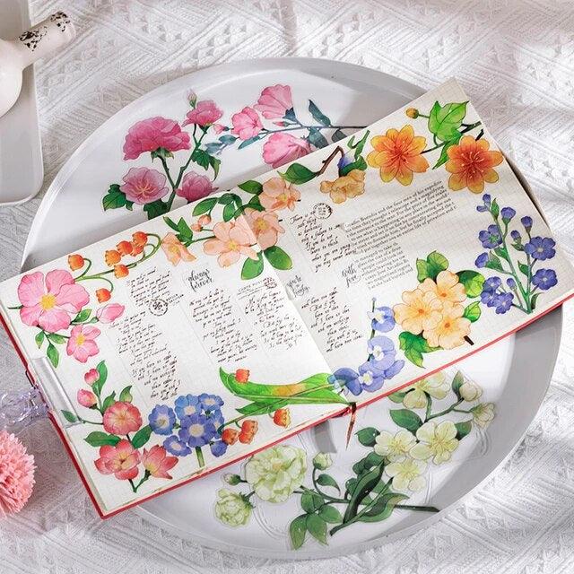 Large Size Flower Aesthetic Stickers - Journal Carnival