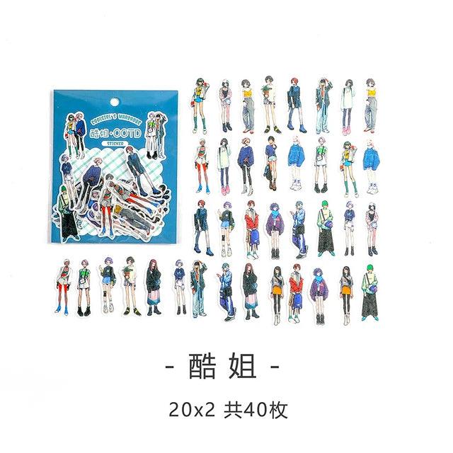 Kawaii character washi sticker - Journal Carnival