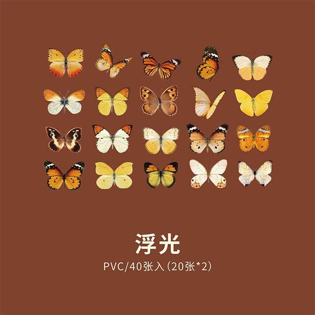 Butterfly Museum series retro stickers - Journal Carnival