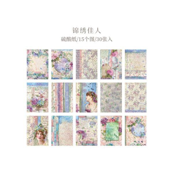 Floral Vellum Paper Book - Journal Carnival