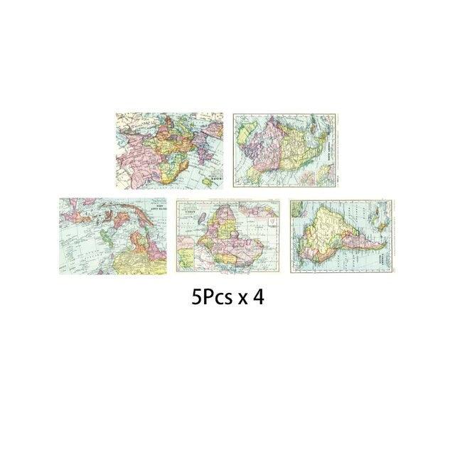 Retro Map Sulfuric Acid Paper - Journal Carnival