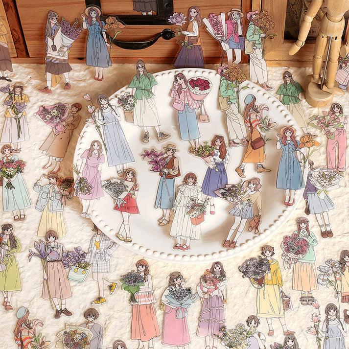 Korean Dress Girls Sticker - Journal Carnival