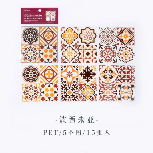 China Pattern Porcelain Stickers - Journal Carnival