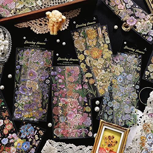 Dazzling Flowers Series Pet Stickers - Journal Carnival