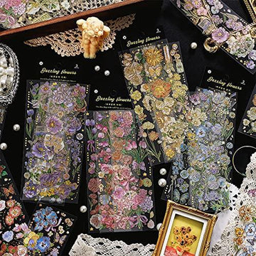 Dazzling Flowers Series Pet Stickers - Journal Carnival