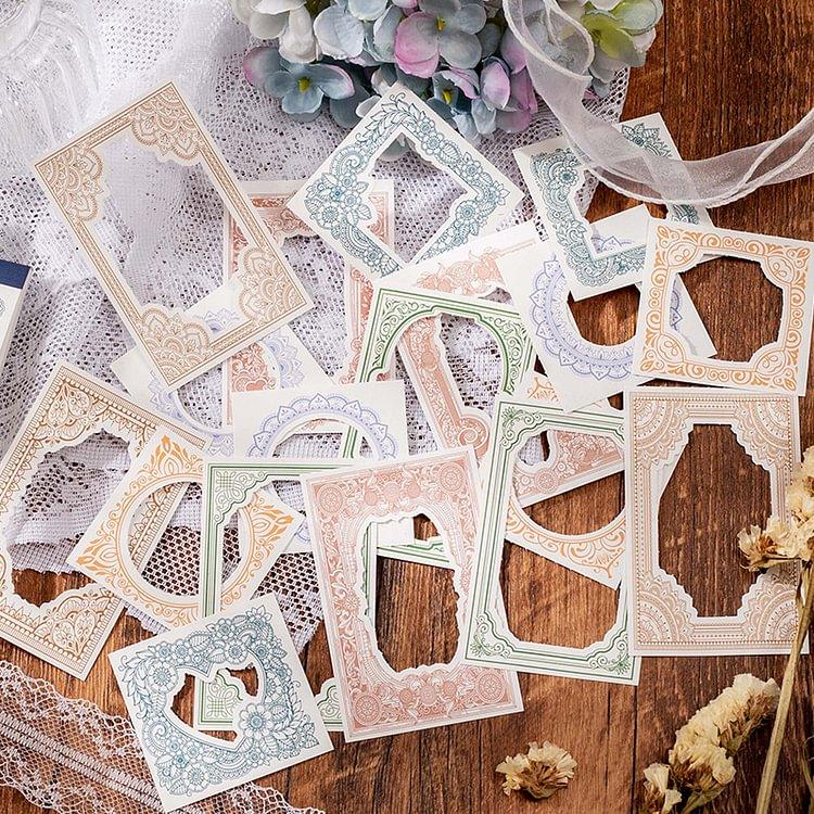 Light Gray Garden wall series lace Memo Pad