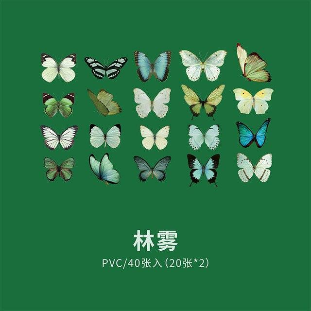 Butterfly Museum series retro stickers - Journal Carnival