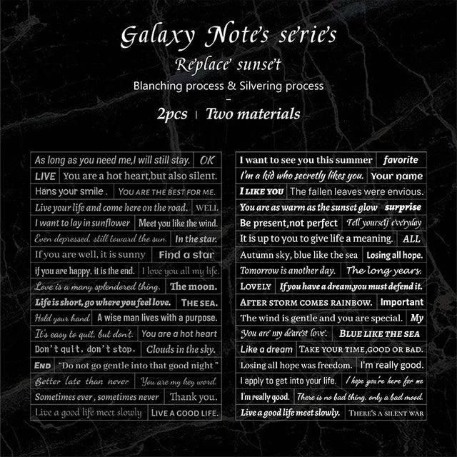 Galaxy Note Series Phrase Sticker - Journal Carnival
