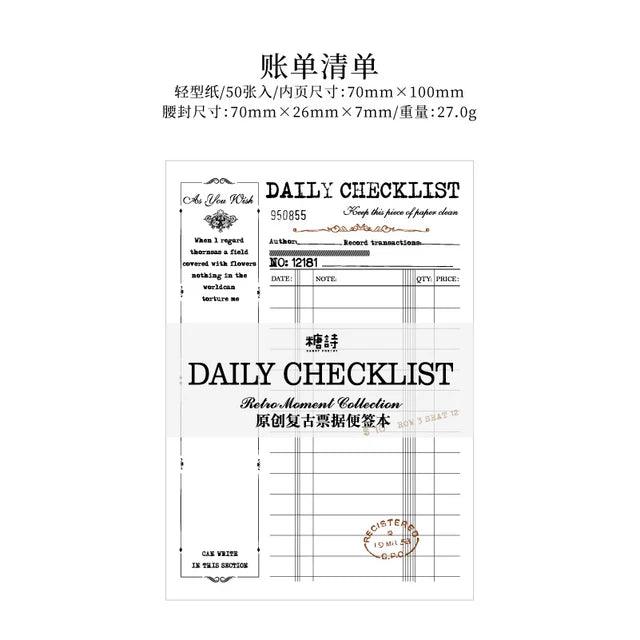 Retro Moment Collection Series Memo Pad - Journal Carnival