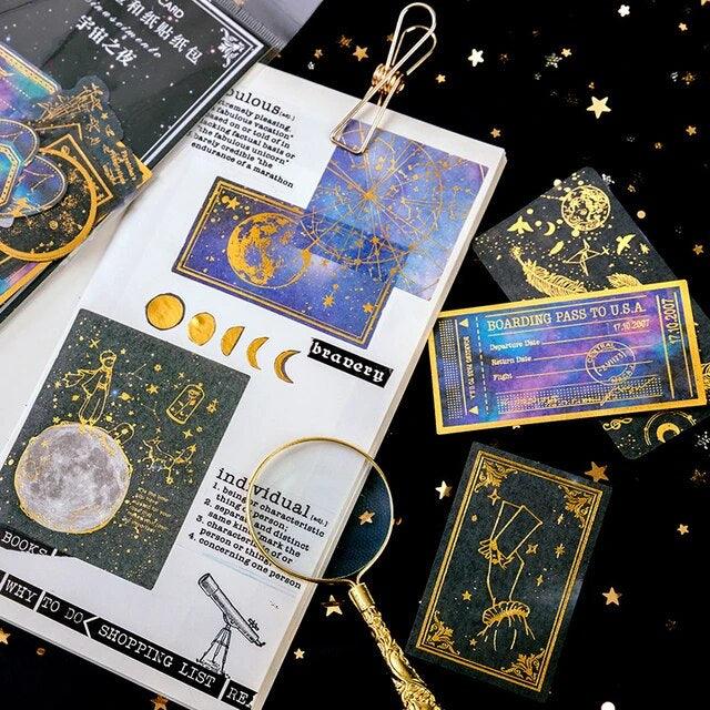 Gold Foil Scrapbook Sticker - Journal Carnival