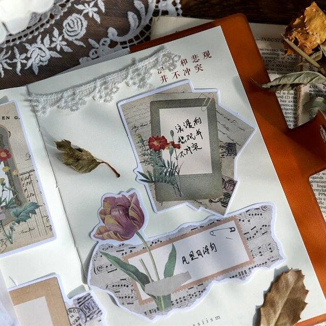 Flower Letter Memo Stickers - Journal Carnival
