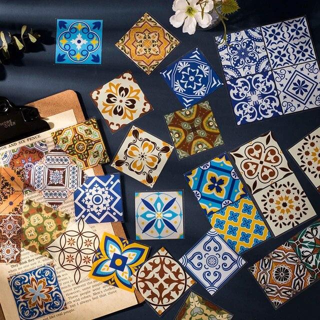 China Pattern Porcelain Stickers - Journal Carnival