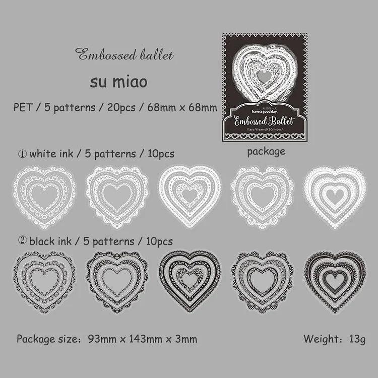 Lace Border Die Cut Pet Sticker - Journal Carnival