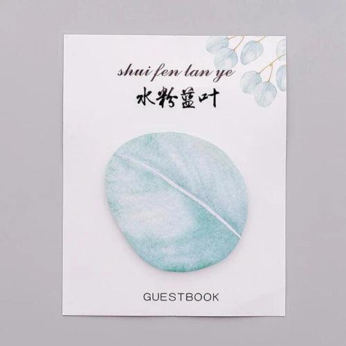 Kawaii Leaf Design Sticky Notes - Journal Carnival