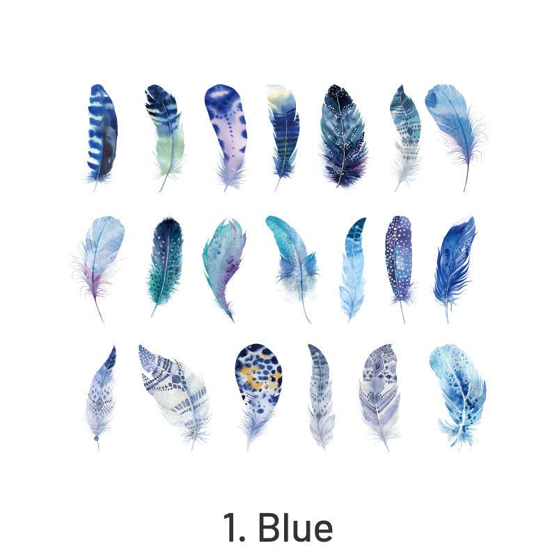 Colorful Feather Pet Sticker - Journal Carnival