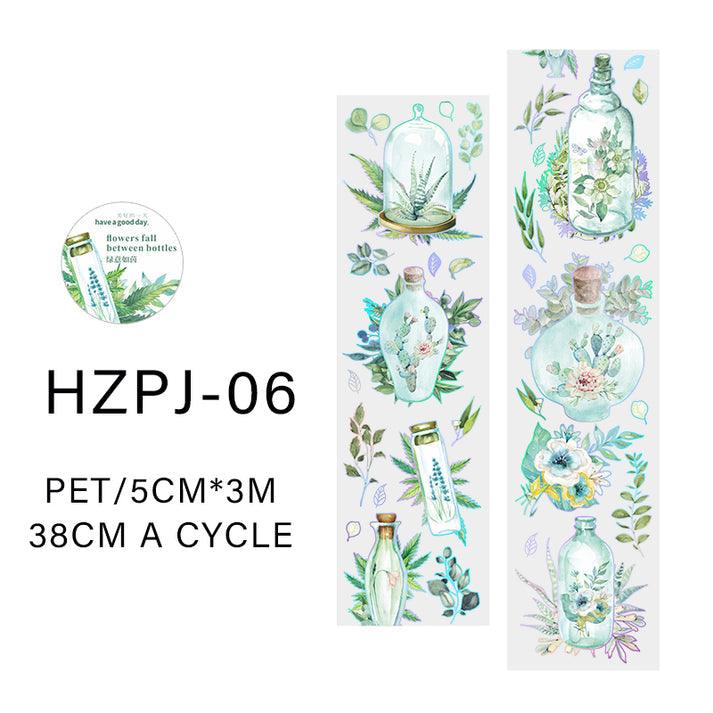 Flower fall between bottles series pet tape loop - Journal Carnival