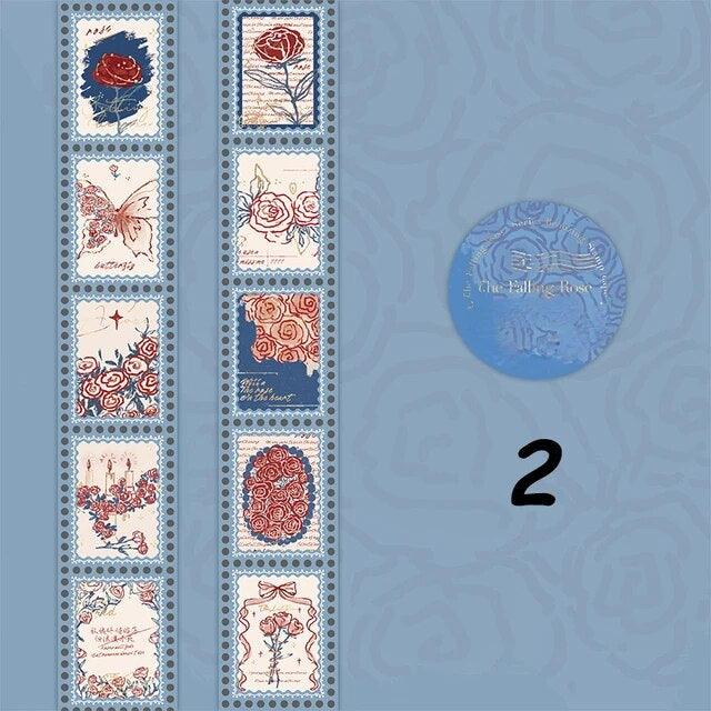 Rose Stamp bronzing Washi Tape - Journal Carnival