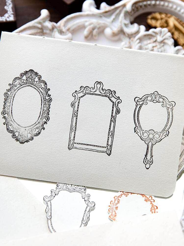 Frame Border Wooden Stamp - Journal Carnival