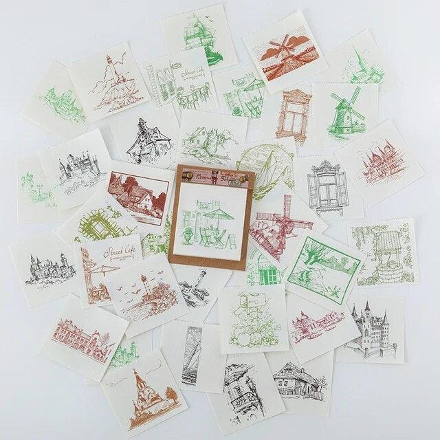 Retro message material paper pad - Journal Carnival