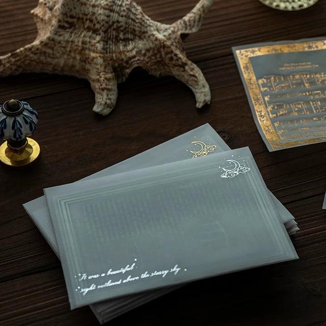 Vintage Gold Stamping Translucent Paper - Journal Carnival