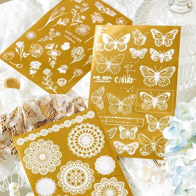 Gold foil RubOn stickers