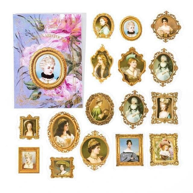 Pretty Lady in Mirror Series Stickers - Journal Carnival