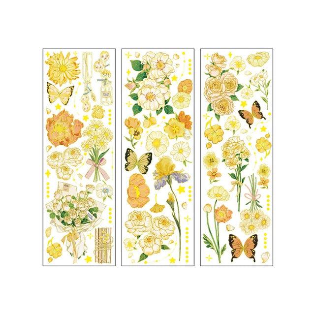 Dazzling Flowers Series Pet Stickers - Journal Carnival