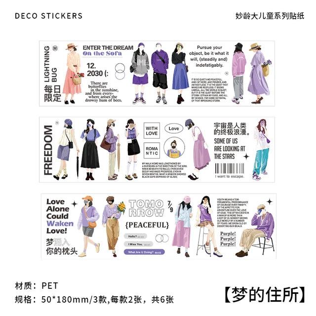Magazine Style Street Series Character Sticker - Journal Carnival