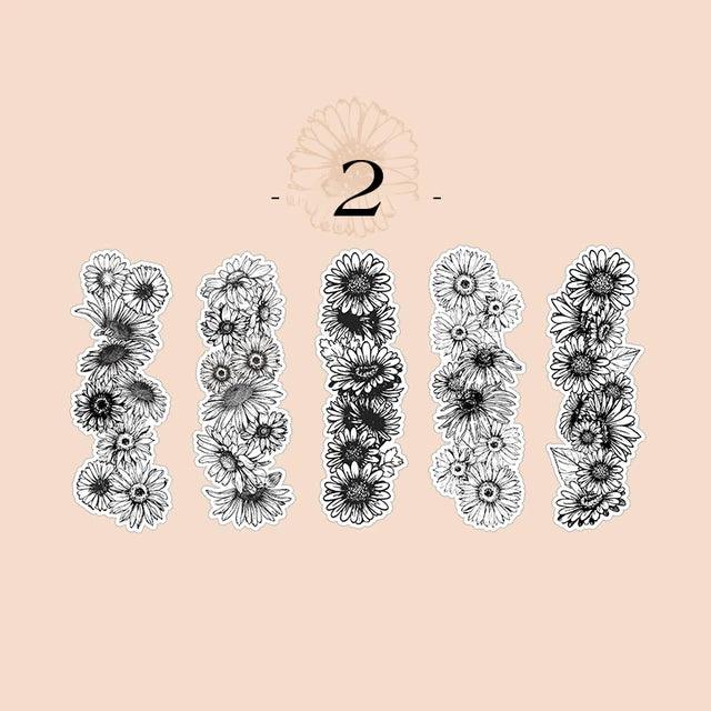 Vintage Die-Cut Floral Stickers - Journal Carnival
