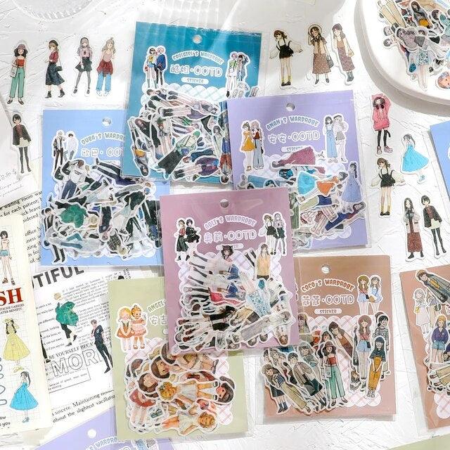 Kawaii character washi sticker - Journal Carnival