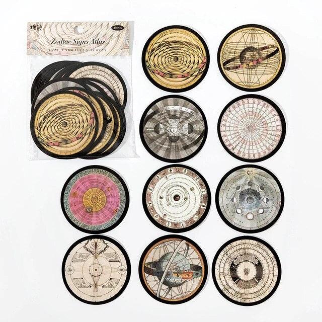 Vintage Lace Constellation Sticker - Journal Carnival