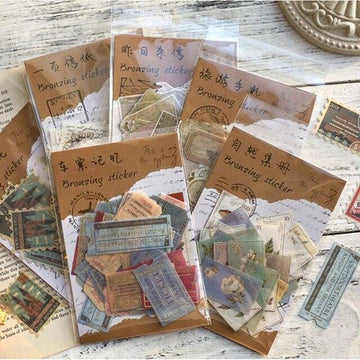 Vintage bronzing Stickers - Journal Carnival