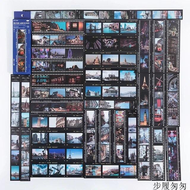 Retro Movie Clips stripe Stickers - Journal Carnival