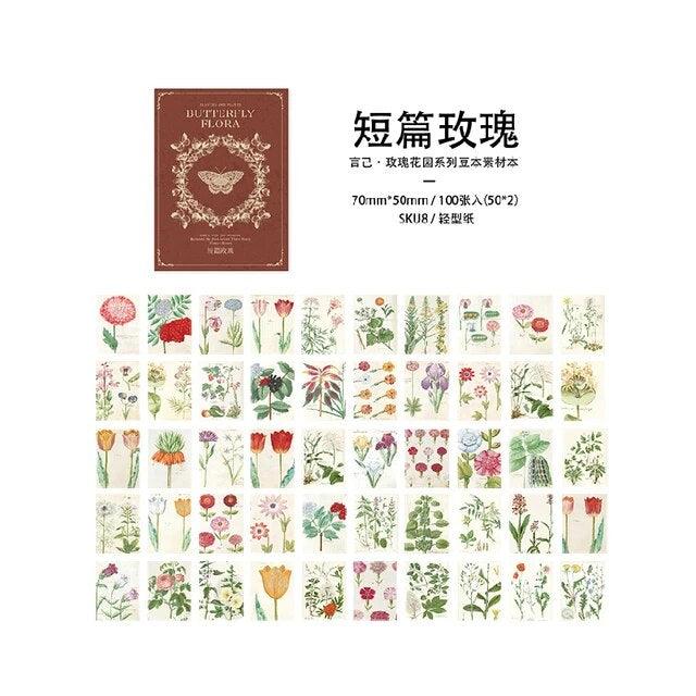 Vintage Flower Notes Paper Book - Journal Carnival