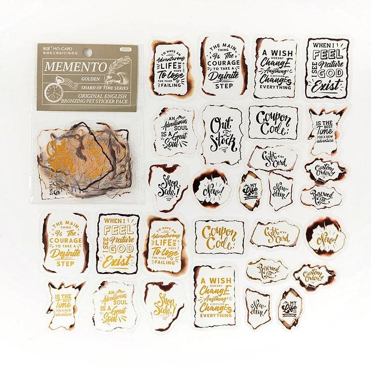Vintage Bronzing Stickers - Journal Carnival