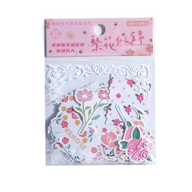 Flower Stickers - Journal Carnival