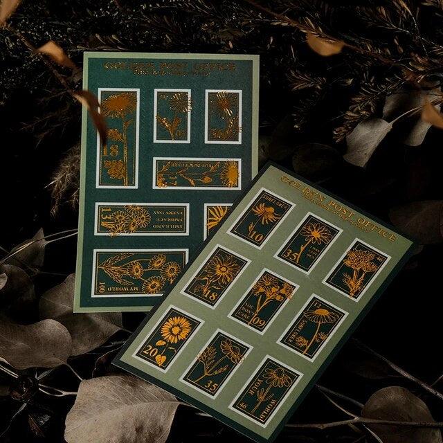 Hot Stamping Bronzed Material Stickers - Journal Carnival
