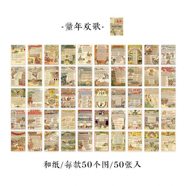 Retro old day label sticker book - Journal Carnival