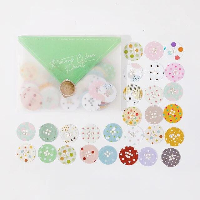 Button style Journal Stickers - Journal Carnival