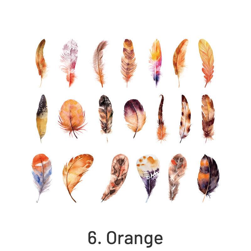 Colorful Feather Pet Sticker - Journal Carnival