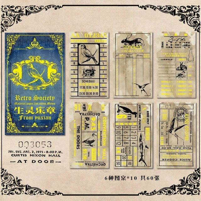 Retro society bronzed Paper Book - Journal Carnival