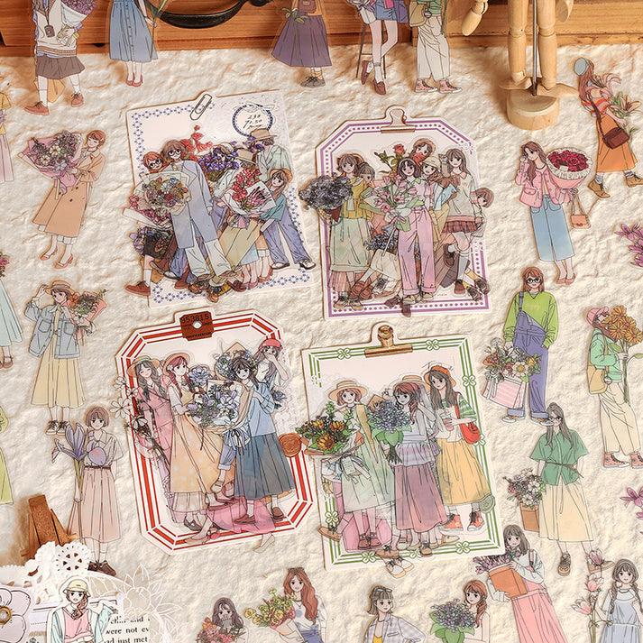 Korean Dress Girls Sticker - Journal Carnival