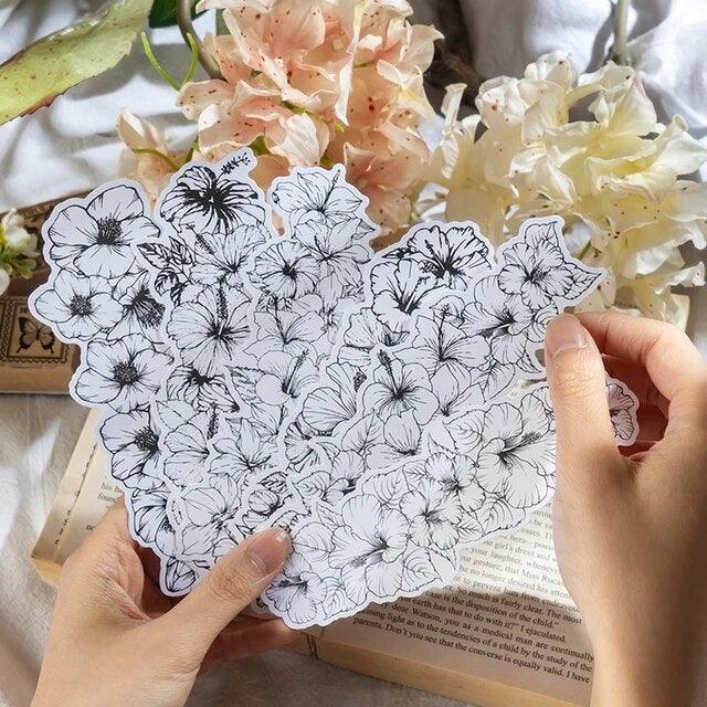 Vintage Die-Cut Floral Stickers - Journal Carnival