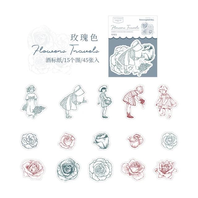 Flower Travel Series Sticker - Journal Carnival