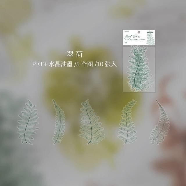 Vein of leaves Series Pet Stickers - Journal Carnival