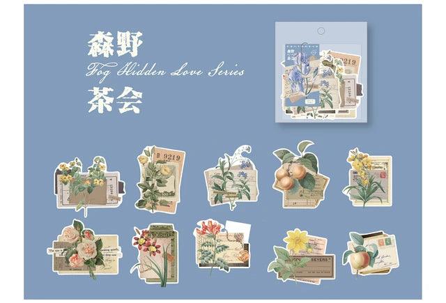 Flower Letter Memo Stickers - Journal Carnival
