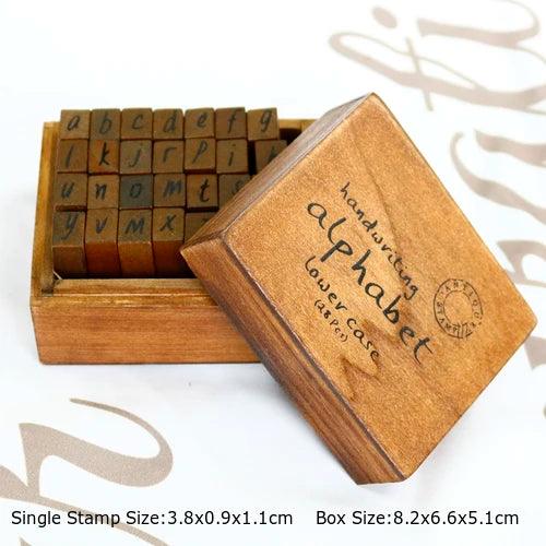 Vintage Wooden Rubber Stamp Set - Journal Carnival