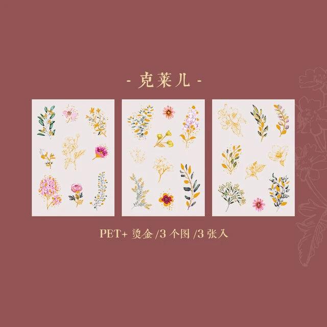 Golden Flower Language Series Pet Sticker - Journal Carnival