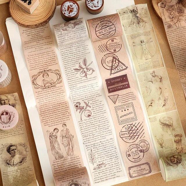 Vintage Style Washi Tape - Journal Carnival