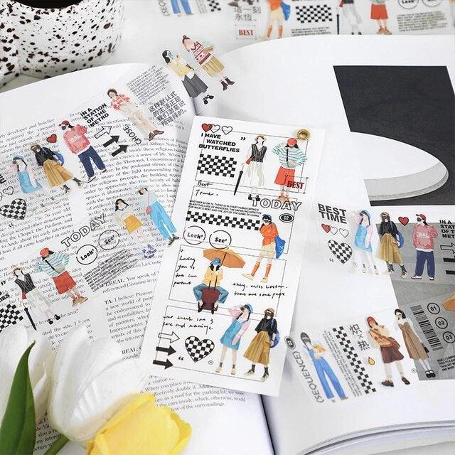 Magazine Style Street Series Character Sticker - Journal Carnival